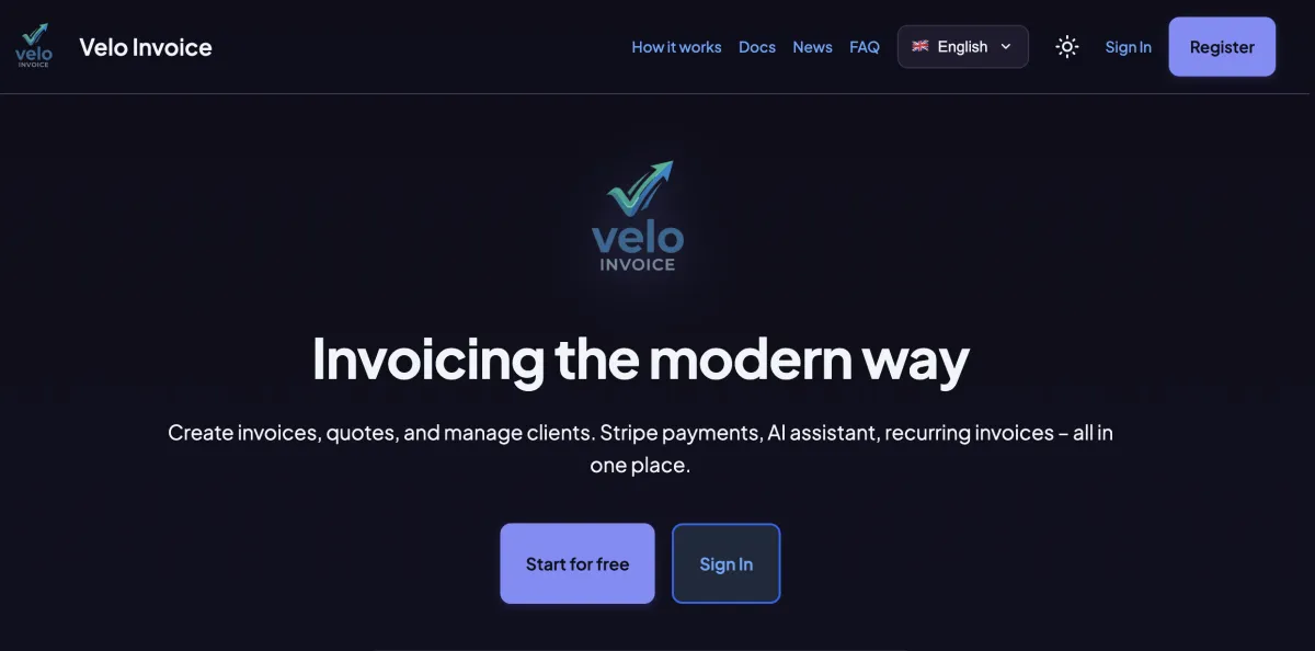 Velo Invoice